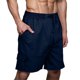 thumbnail image 1 of Pantalones Cortos de Carga de Cintura Elástica para Hombres Multi Bolsillo Imitación de Lino, Rodilla Longitud Cordón Deportes, 1 of 8