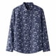thumbnail image 3 of Camisas Para Hombre Slim Fit Camisa de manga larga con solapa y hebilla de bolsillo para hombre (Navy, 3XL), 3 of 4