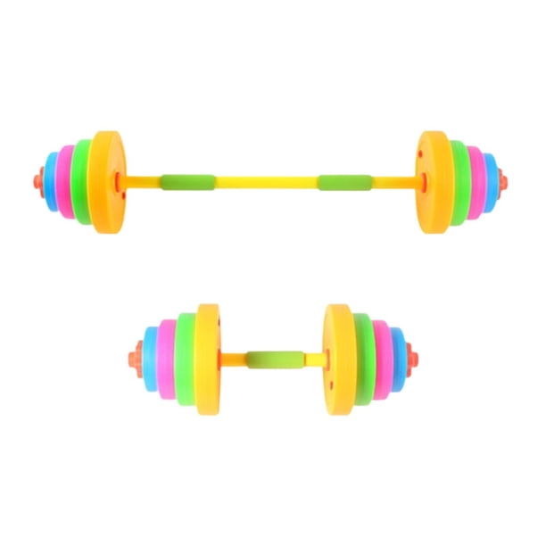 Juguetes para niños: mancuernas y barras, desarrollo temprano para niños de 3 años en adelante, levantamiento de pesas, pesas de gimnasio, juguetes de Colores claros