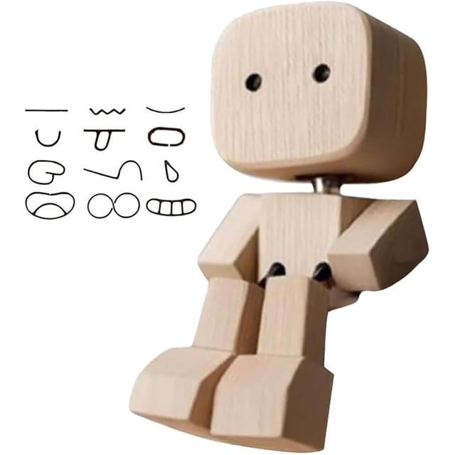 Figura de madera temblorosa, adorno de escritorio para montar en coche, buen artículo, bonito regalo decorativo.