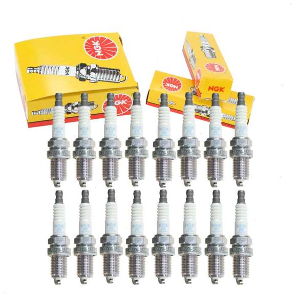16 pc NGK Standard Spark Plugs compatible with Mercedes-Benz CL500 5.0L V8 2000-2002