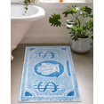 thumbnail image 4 of Boho Cute Rugs for Bathroom Kitchen Dorm Bedroom Aesthetic, 2x3 Small Area Rugs Throw Carpet, Black and White Funky Trendy Cool Bath Mat Non Slip Washable Cartoon Kids Bathroom Rugs Decor, 4 of 5