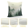 thumbnail image 4 of Creowell Foggy Forest Trees Landscape Printed on Both Sides Plush Pillowcase (1 Piece) White, 4 of 5