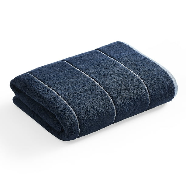 Better Homes & Gardens Caldwell Stripe Bath Towel, Blue Admiral