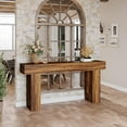 thumbnail image 5 of Tribesigns 63-Inch Farmhouse Console Table, Long Wooden Entryway Sofa Table with Rustic Brown Finish, Narrow Rectangular Hallway Table for Living Room or Entrance, 5 of 5