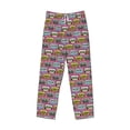 thumbnail image 2 of Vsdgher Retro Cassette Print Mens Pajama Pants Sleep & Lounge Pants, PJ Bottoms With elastic waistb and Pockets, 2 of 5