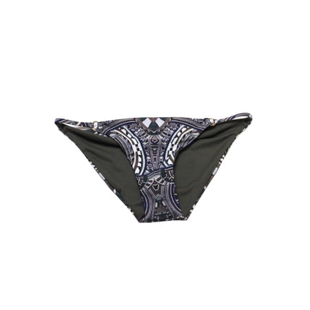 RACHEL Rachel Roy Womens Brown Olive Hardware Tribal Print Hipster Bikini Bottom L