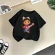 thumbnail image 4 of Bonita camiseta de algodón con dibujos animados de DORA para niña, divertida, de verano, para niños, con estampado creativo, informal, de cuello redondo y manga corta, 4 of 5