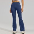 thumbnail image 2 of OIOLOYJM Flare Leggings for Women High-Waisted Tummy Control Yoga Pants Workout Running Bootcut Pants Casual Lounge Navy M, 2 of 5