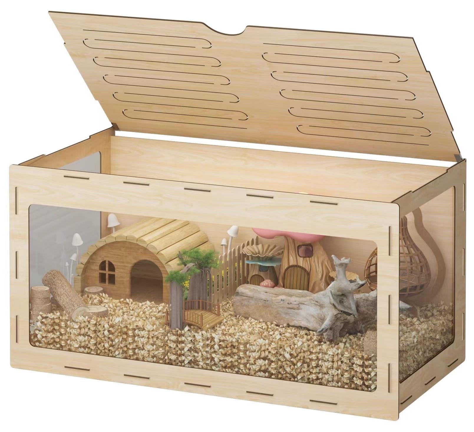1609px x 1465px - Coziwow Large Hamster Cage,Small Animal House for Guinea Pigs Chinchillas  W/ Acrylic Board 42\