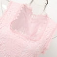 thumbnail image 5 of Women's Summer Vest Elegant Floral Lace Square Neck Camisole Hawking Vest Heated Outerwear Long Puffy Vest Sleeveless for Women Sweater Vest Long Vest Jacket Popcorn Jacket Women Overall Vest Thigh, 5 of 7