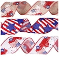 thumbnail image 4 of Patriotic Wired Edge Ribbon With Vintage Stars And Stripes Pattern, Ideal For Memorial Day Independence Day Veterans Day Fourth Of July Decor, 3-Meter Long Ribbon Perfect For, 4 of 6
