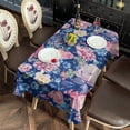 thumbnail image 2 of Pioneer Flower Floral Print Pattern Rectangle Tablecloth 60"x120",Waterproof Polyester Rectangle Table Cloth, Wipeable Spillproof Polyester Tablecloth for Dining, Camping, Indoor and Outdoor, 2 of 6