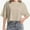 Khaki green, variant on Women's Oversized Workout Cropped T Shirts Crew Neck Short Sleeve Casual Loose Summer Crop Tee Tops