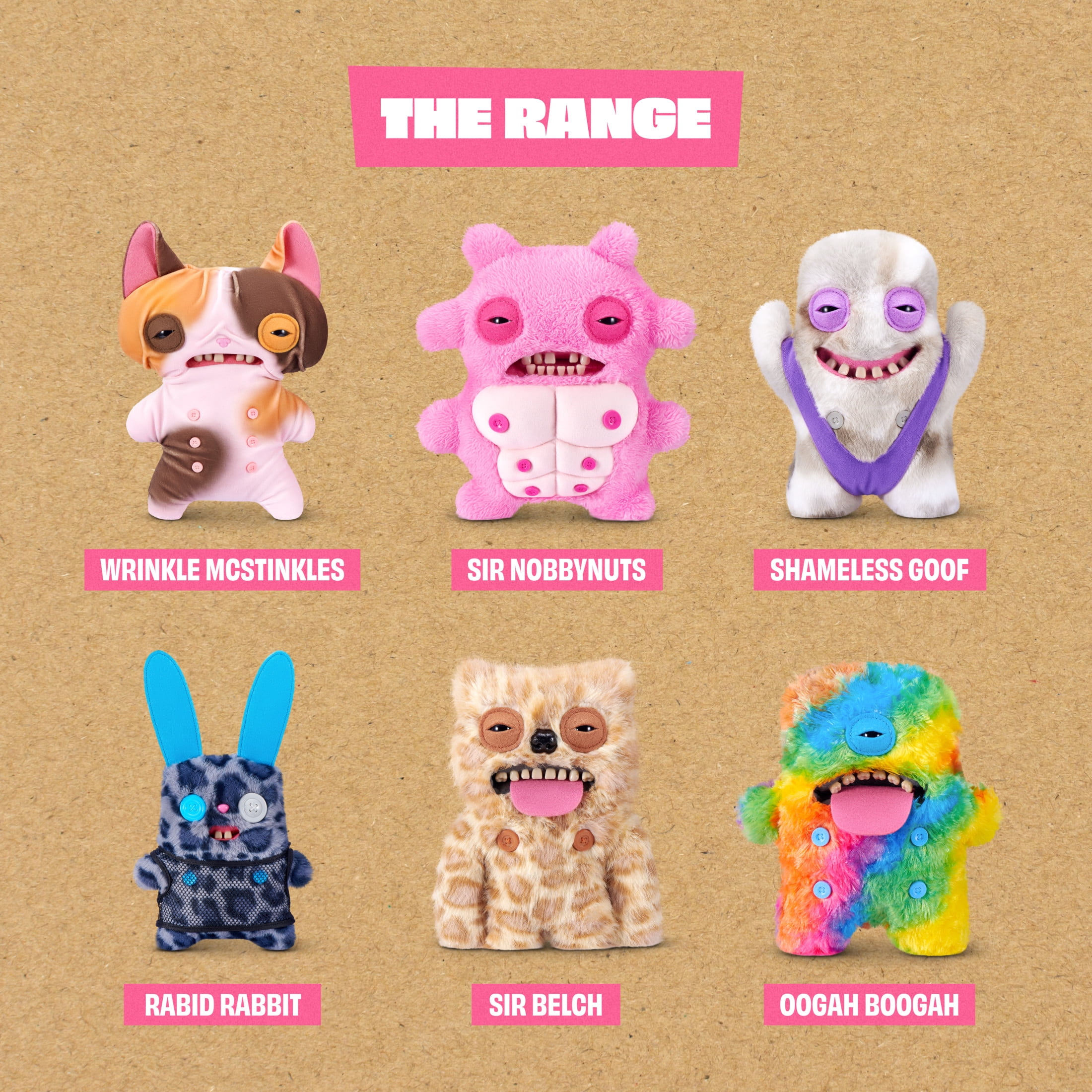 Fuggler Nipple Fuggs 9 Inch Plush Collectible Toy (Oogah Boogah) by ZURU Featuring Funny Ugly Monster Design with Ridiculous Details, Bold Expressions, and Signature Chaos for Fans and Collectors