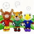 thumbnail image 5 of 2026 Soccer Fan Mascot Plush Keychain Set, Cute Multi-Color Cartoon Key Rings for Keys, Backpacks and Bags, Soft Cotton Souvenir Gift for Sports Fans, 5 of 9