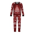 thumbnail image 5 of Christmas Pajamas Family Set - 2 piece Red Merry Christmas Tree Print Long Sleeve Top Pants Set , Christmas Pajamas Matching Sets for Family Xmas Eve for L Pjs, 5 of 5