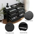 thumbnail image 6 of KATIDAP Dresser with 6 Drawers, Chest of Drawers with Deep Drawers, Organizer Units for Clothing Closet, Bedroom, Living Room, Black, 6 of 7