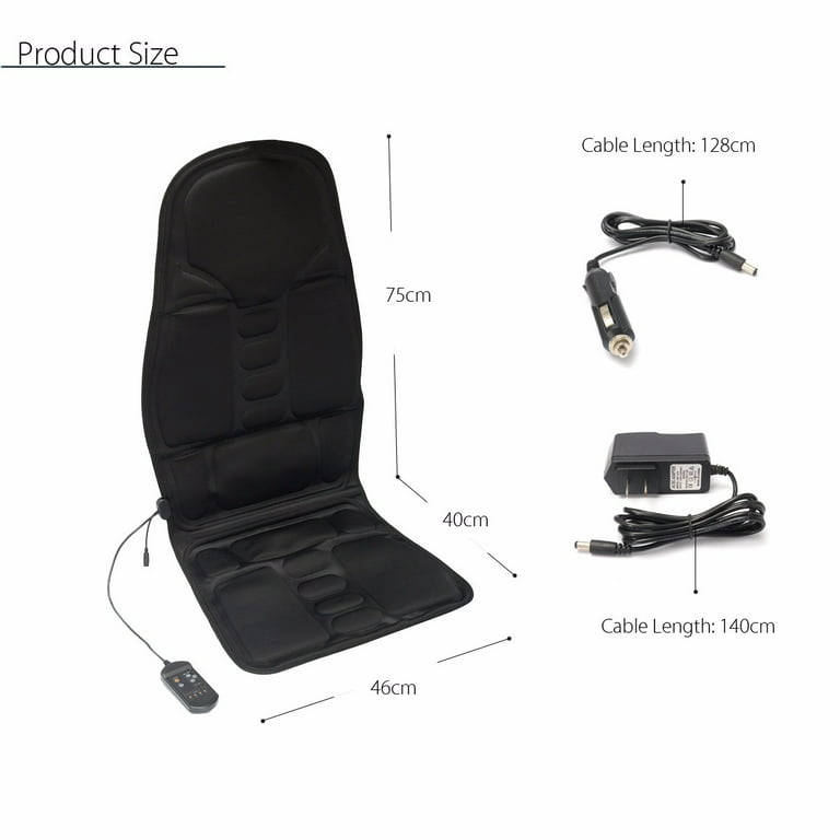 Conair Heat Massaging Seat Cushion for Home/Office, Upper and Lower Back  Massage with Heat Control