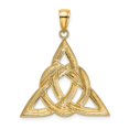 thumbnail image 3 of 14K Gold Polished Large Celtic Trinity Knot Charm, 3 of 4