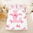 thumbnail image 5 of Erosebridal Initial Alphabet L Full Size Sheets,Dreamy Princess Bowknot Bed Sheets For Bowtie Girls 4-Piece, 5 of 6