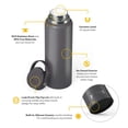 thumbnail image 3 of RTIC 40 oz Ceramic Lined Insulated Outback Water Bottle, Leak Resistant, Graphite, 3 of 6