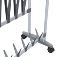 thumbnail image 4 of vidaXL Shoe Rack with Wheels Silver 89x27x120 cm, 4 of 4