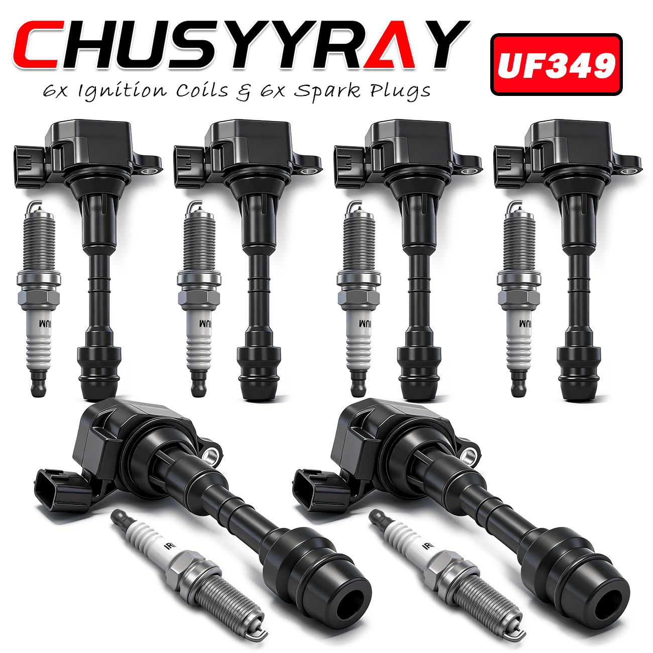 6Pack Ignition Coil + Spark Plug For 2005-2016 Nissan Frontier V6 4.0L UF349