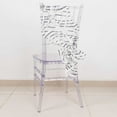 thumbnail image 2 of BalsaCircle 5 White Black Wave Mesh Chair Sashes Embroidered Sequins Wedding Party Events Reception Decorations Supplies, 2 of 8