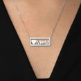 thumbnail image 5 of JeenMata Love Mom Moissanite Pendant Necklace in 18K White Gold over Silver, 5 of 6