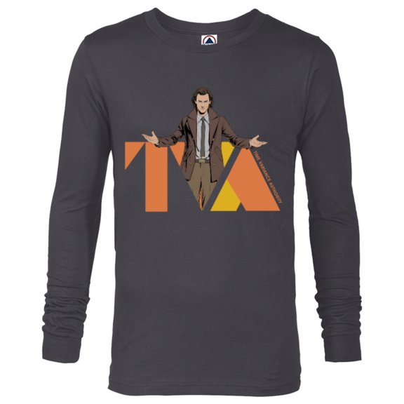 Marvel Studios Loki Season 2 Loki and TVA Logo Disney MCU - Long Sleeve T-Shirt for Men - Customized-Charcoal Heather