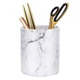 thumbnail image 1 of WAVEYU Portalápices Taza para Escritorio Patrón de Mármol Portalápices para Adultos Niños Organizador de Escritorio de Cuero de Lujo Soporte para Brochas de Maquillaje para Oficina Aula Hogar Mármol, 1 of 1