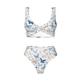 thumbnail image 4 of Daiia Butterfly Women's Bikini Set Two Piece Swimsuit High Waisted Bikini Adjustable Straps Bikini Perfect for Beach, Pool, and Summer Vacation-Small, 4 of 9