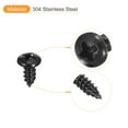 thumbnail image 4 of #6 x 5/16" Phillips Pan Head Self-tapping Screw, 100pcs - 304 Stainless Steel Round Head Wood Screw (Black), 4 of 6