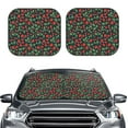 thumbnail image 2 of Balery 2 Piece Strawberry Car Windshield Sun Shade|Foldable Front Windshield Shade for Car Front Window for Most Sedans SUV Truck-, 2 of 7