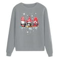 thumbnail image 4 of Femmes de Noël Pullover Veste Mi-Longue Hoodie Soft Outwear Longue Sleeve Fermeture Blouse Col Rond Hiver Cardigan Graphique Imprimé Sweat-Shirt de Mode, 4 of 6