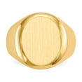 thumbnail image 4 of 14K Yellow Gold Ring Band Signet 16.5x13.5mm Closed Back Men's, Size 7, 4 of 5