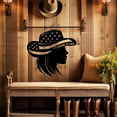 thumbnail image 2 of KAINSY Personalized Western Wall Decor Metal Signs, Rustic Cowgirl Silhouette, Cowboy Metal Name Sign Customized, Vintage Howdy Wall Art Gifts for Home Bedroom Speakeasy Decor Color02(10inches), 2 of 7