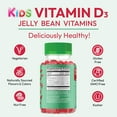 thumbnail image 4 of Human Beanz Kids Vitamin D3 Jelly Beans 1000 IU, Bone & Immune Support for Children, Vegetarian D3 Gummies, Gluten-Free Non-GMO Kosher Halal, 120 Strawberry Gummies, 4 of 9