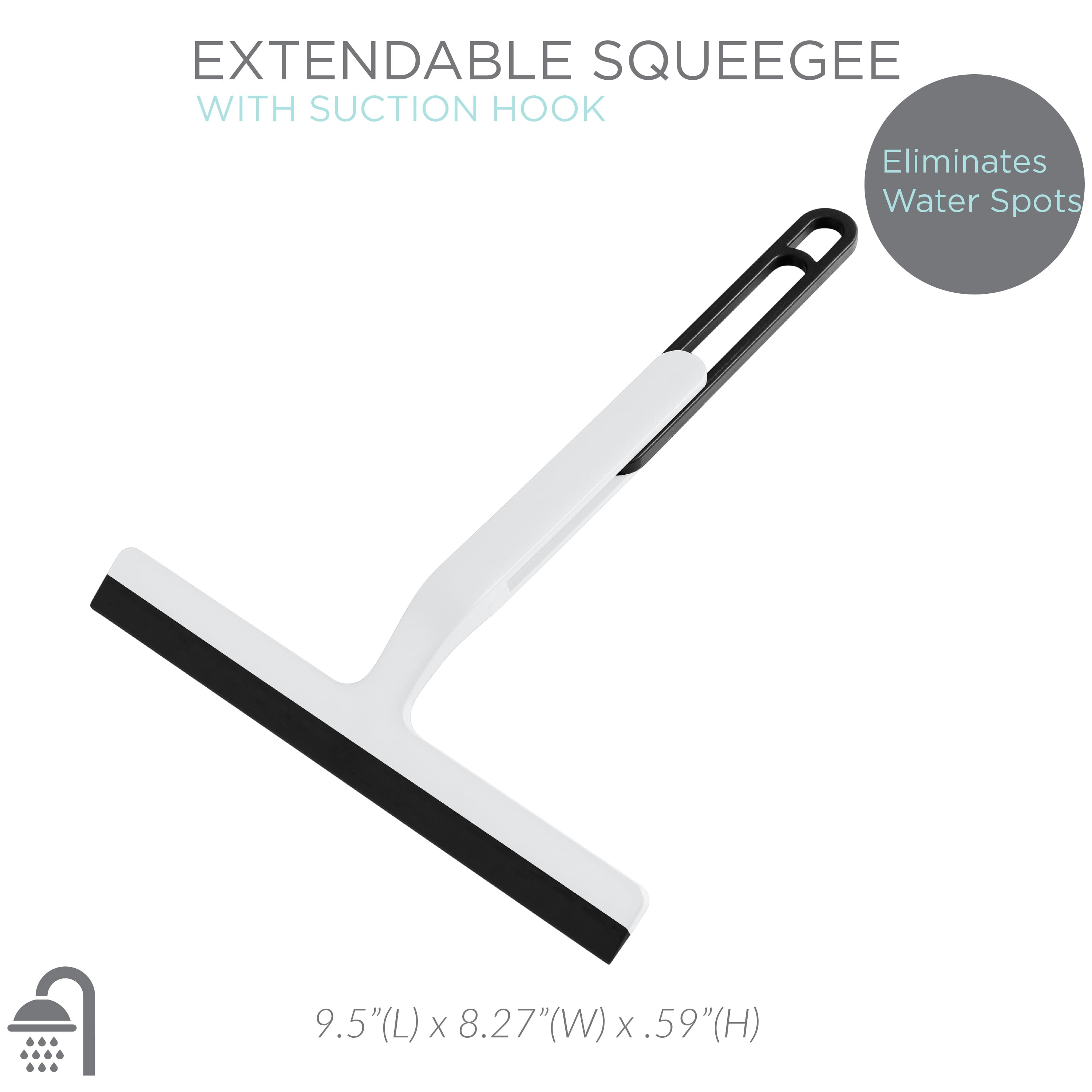 Bath Bliss Extendable Squeegee with Suction Hook