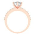 thumbnail image 4 of 1.71ct round cut clear moissanite 14k rose gold Bridal Wedding Engagement Promise Anniversary Ring for Women size 8.75, 4 of 7