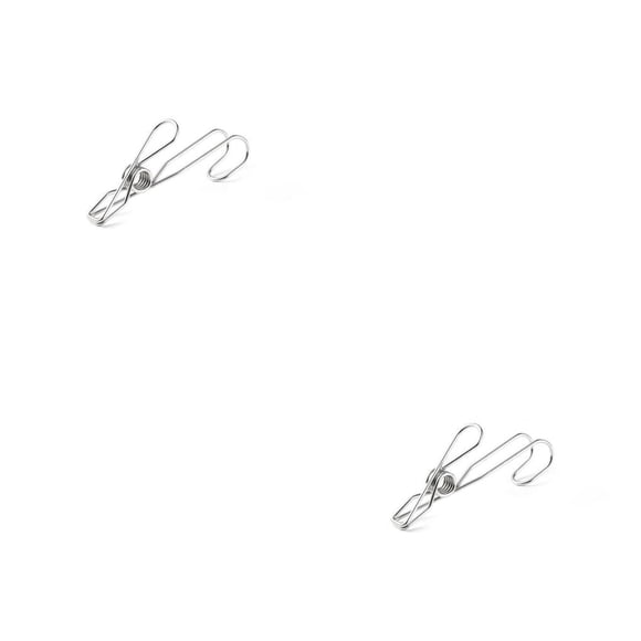 Wosthever Pin colgante a prueba de viento, pinzas para ropa de acero inoxidable, pinzas para la colada, pinzas impermeables multiusos para la Pequeña 2piezas
