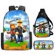 thumbnail image 4 of Conjunto de tres piezas de ROBLOX Roblox My Virtual World, mochila escolar para estudiantes de primaria y secundaria, estuche para lápices, 4 of 4