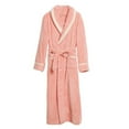 thumbnail image 6 of ITSAME Womens Fleece Robes, Keep Warm Solid Color Lengthening Ladies Bathrobe Homewear Pink XL, 6 of 7
