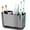 Brush Nickel+black, variant on Drainage Toothbrush Holder for Bathroom Countertop – Adjustable Dividers, Anti-Slip, Rustic Caddy Organizer for Toothpaste, Shower, Family, Kids