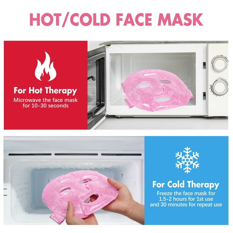 LotFancy Ice Face Mask, Gel Beads Hot Cold Therapy photo 5
