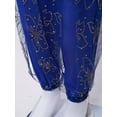 thumbnail image 7 of Alvivi Kids Girls Belly Dance Outfits Sequin Tassels Crop Top with Bloomers Pants Fancy Dress Up Blue 2Pcs/Set 3-6, 7 of 7