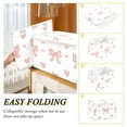 thumbnail image 4 of Valentine Hearts Bows Stripes Foldable Storage Bin with Lid and Handle Collapsible Storage Box 16.5 x 12.6 x 11.8 inches, 4 of 7