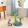 thumbnail image 4 of Modern Cactus Scratching Pad Climbing Frame Toys w/ Platform, Cat Climber Toy w/ Ball for Indoor, 4 of 8