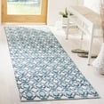 thumbnail image 3 of SAFAVIEH Montauk Jefferson Geometric Quatrefoils Cotton Runner Rug, Turquoise/Multi, 2'3" x 8', 3 of 3